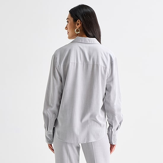 Worthington Womens Long Sleeve Blouse