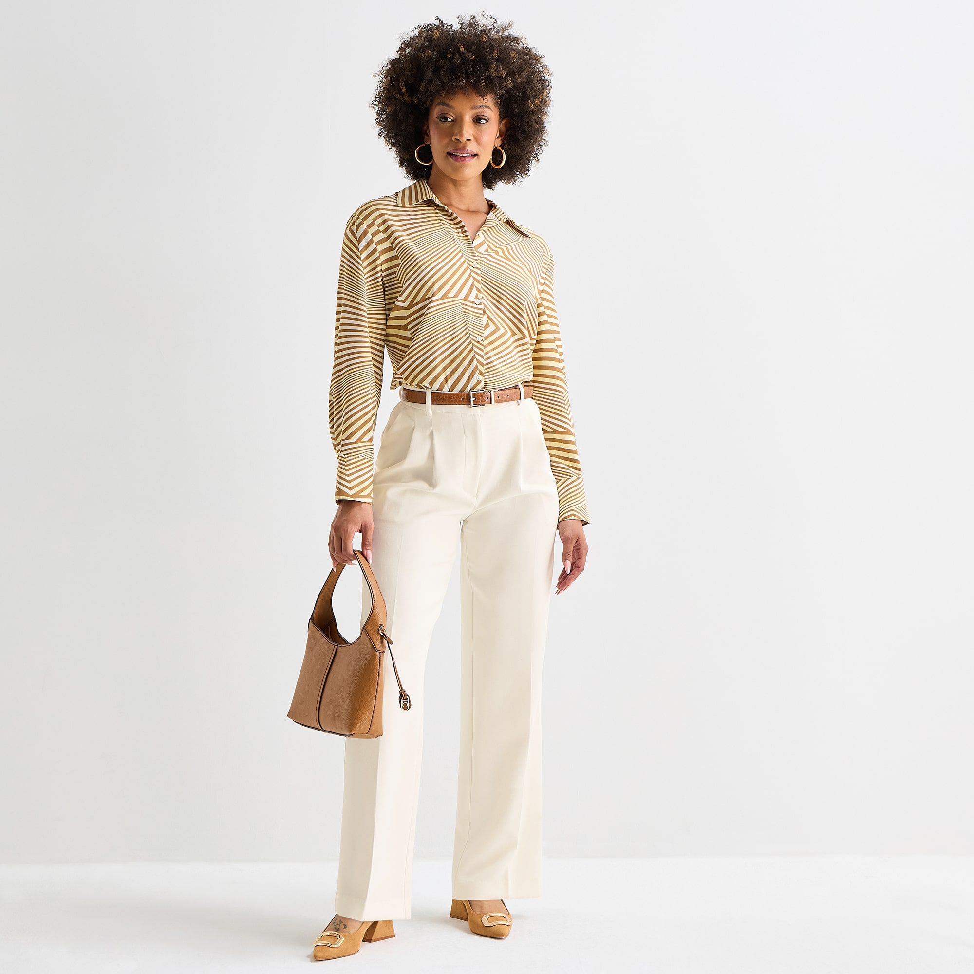 Worthington Womens Long Sleeve Blouse