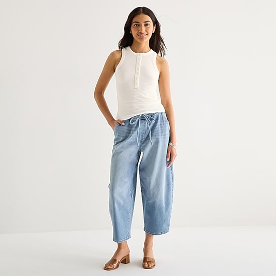 a.n.a Womens Henley Neck Sleeveless Tank Top