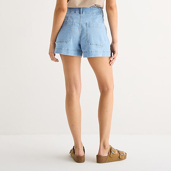 a.n.a Patch Pocket Womens Highest Rise 4" Denim Short