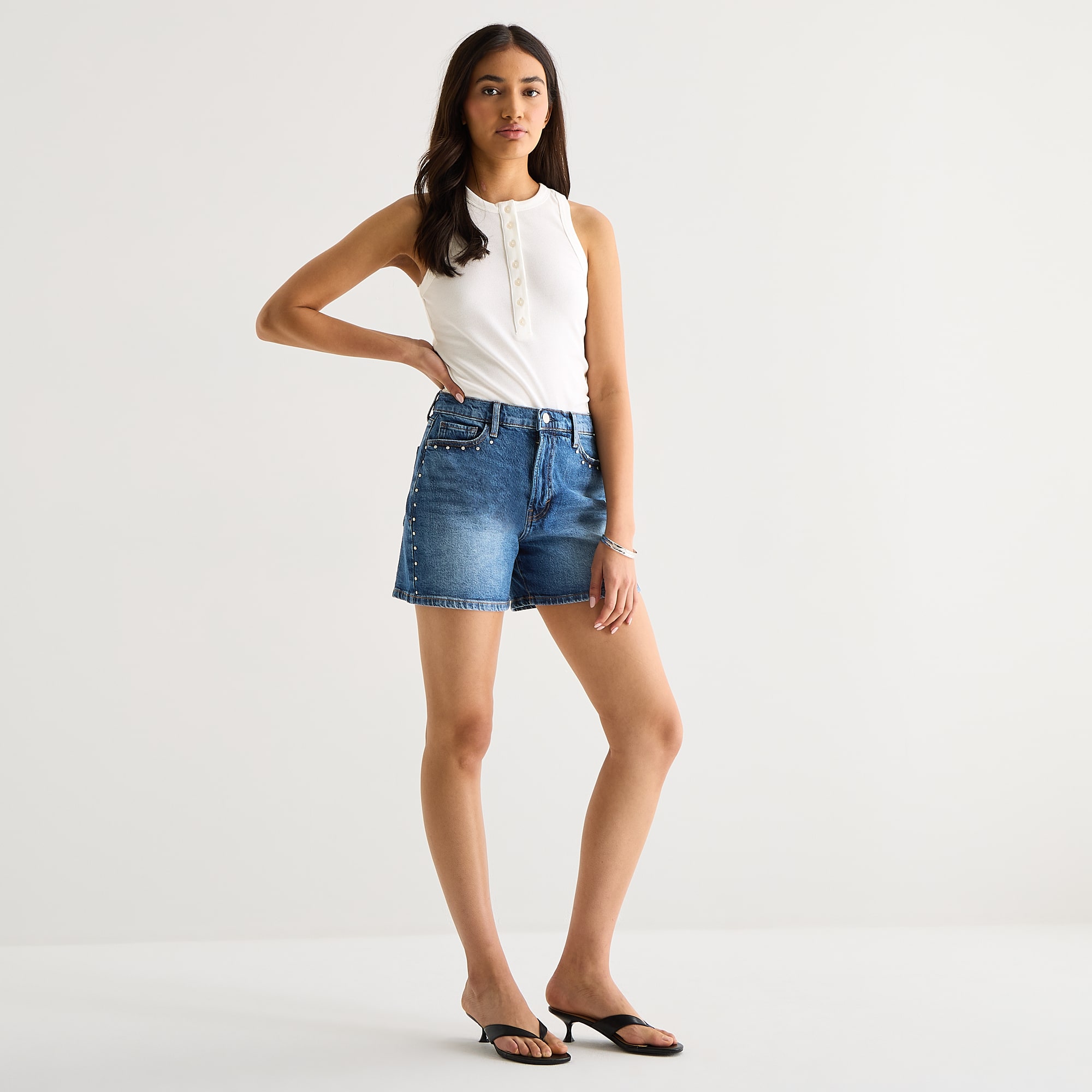 A.N.A A-Line Womens Highest Rise 5" Denim Short