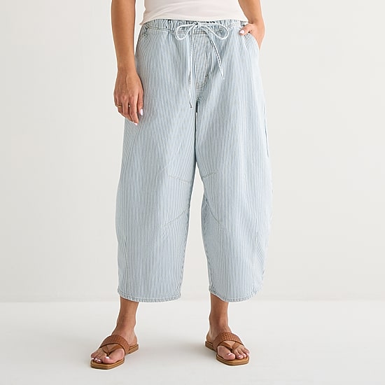 A.N.A Womens High Rise Barrel Jean