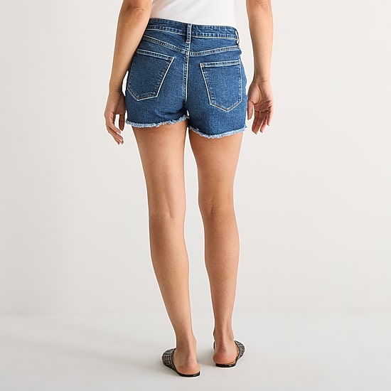 a.n.a Womens Mid Rise 3" Denim Short