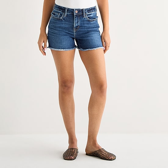 a.n.a Womens Mid Rise 3" Denim Short