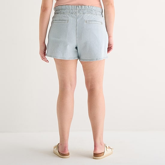 A.N.A Utility Womens Plus 5" Highest Rise Denim Short