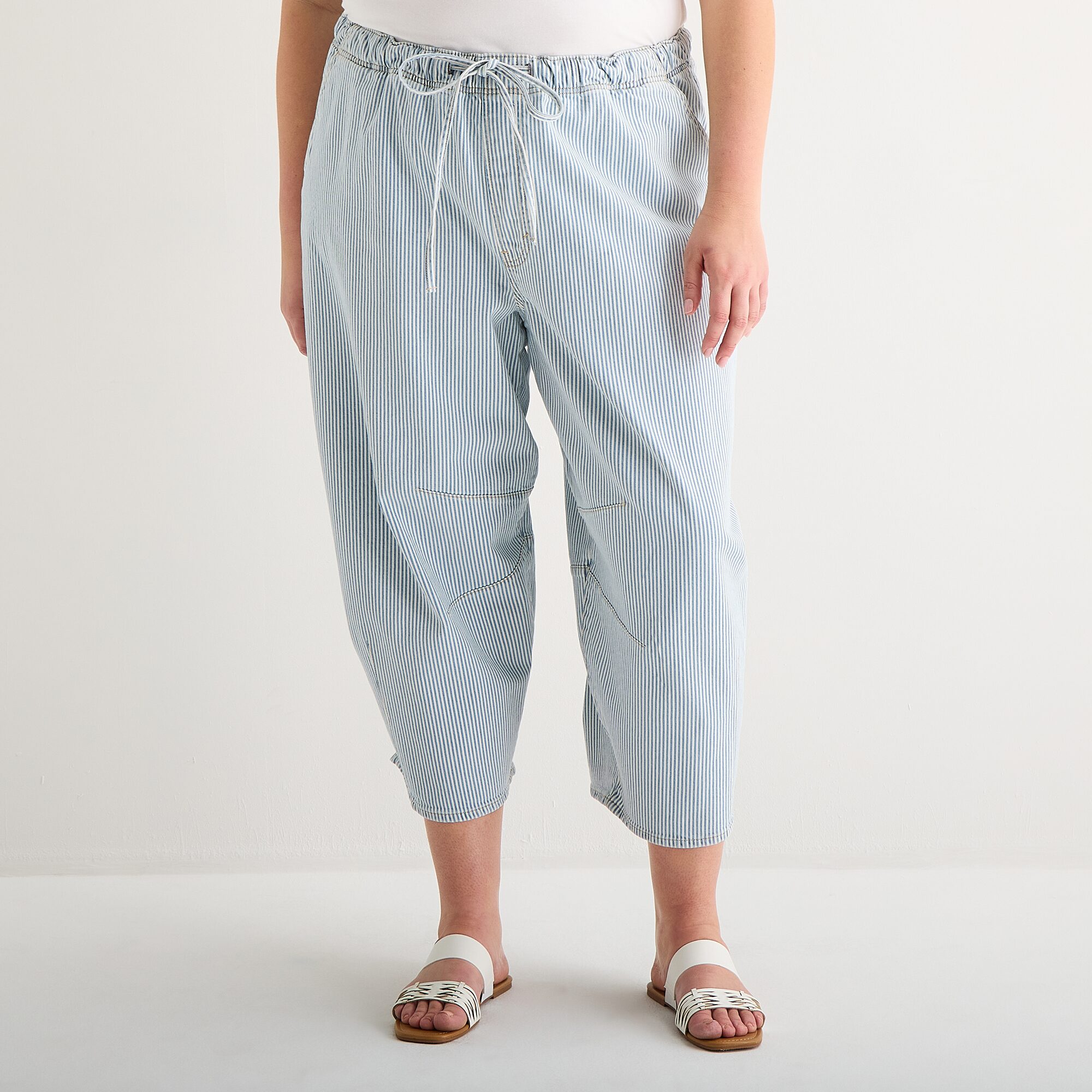 a.n.a Womens Plus High Rise Barrel Jean