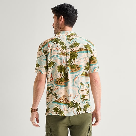 St. John's Bay Mens Short Sleeve Camp Shirt
