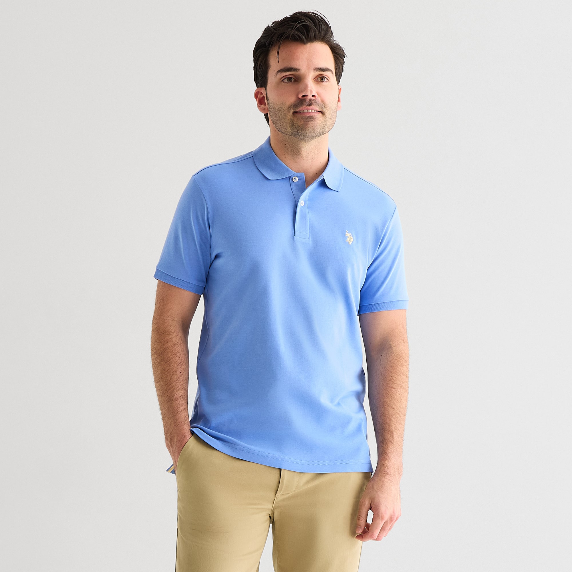 U.S. Polo Assn. Interlock Pique Mens Classic Fit Short Sleeve Shirt