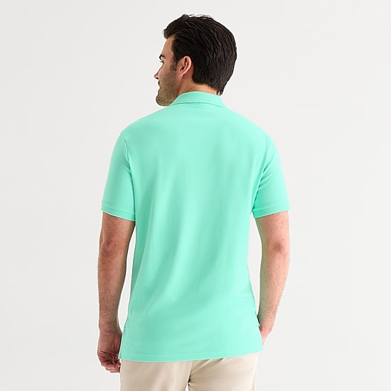 U.S. Polo Assn. Interlock Pique Mens Classic Fit Short Sleeve Polo Shirt