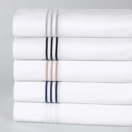 SUPERIOR® Brandon Embroidered Cotton Modern 320tc Deep Pocket Sheet Set
