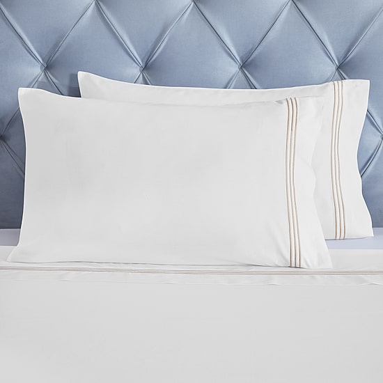 SUPERIOR® Brandon Embroidered Cotton Modern 320tc Deep Pocket Sheet Set