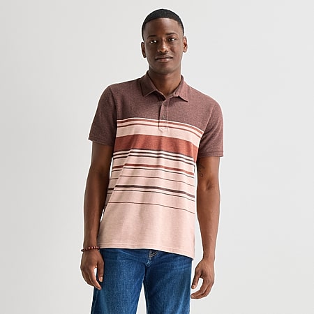 POLO JEANS MA-1 Mサイズ フェード グレージュ系 希少 mutual weave Mens Regular Fit Long Sleeve Polo Shirt, Color: Bing