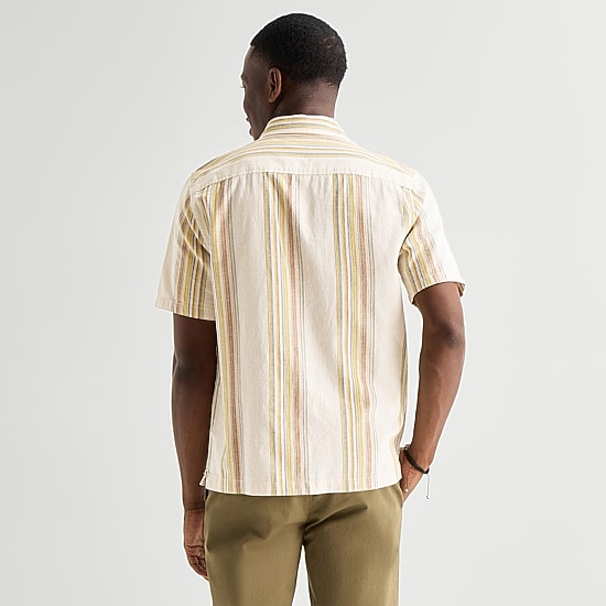 mutual weave Mens Short Sleeve Classic Fit Button-Down Shirt
