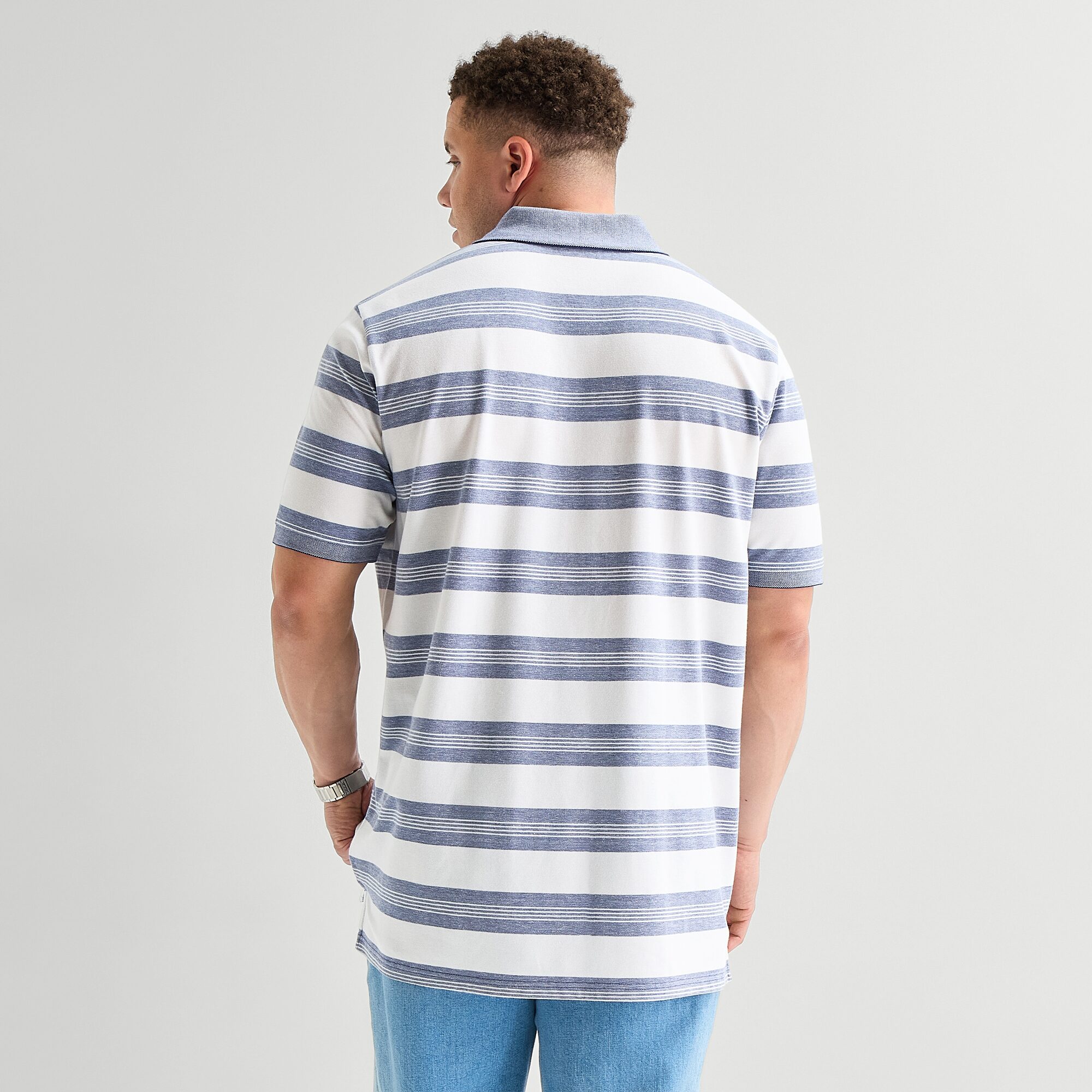 St. John's Bay Essential Oxford Big and Tall Mens Classic Fit Short Sleeve Polo Shirt