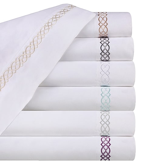 SUPERIOR® Egyptian Cotton Embroidered 1000tc Deep Pocket Sheet Set