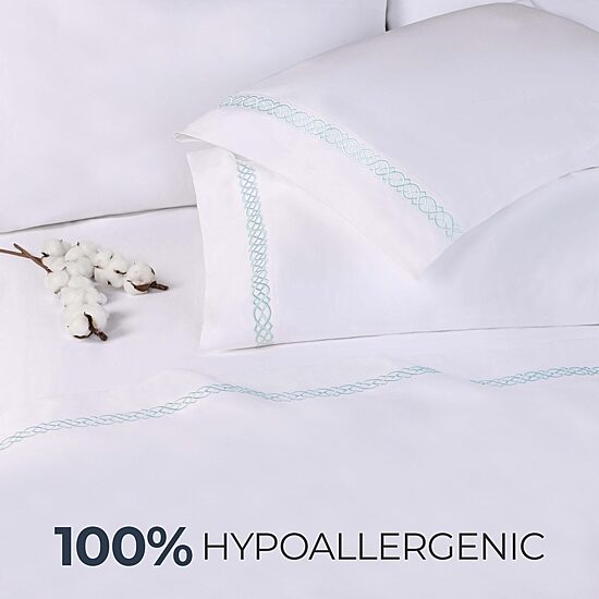 SUPERIOR® Egyptian Cotton Embroidered 1000tc Deep Pocket Sheet Set