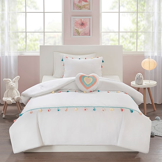 Mi Zone Kids Tanya Comforter Set with Tassel with decorative pillow