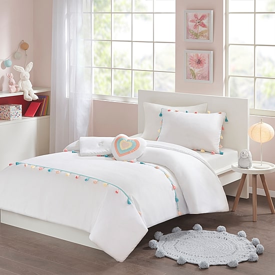 Mi Zone Kids Tanya Comforter Set with Tassel with decorative pillow