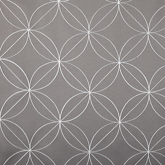 Regal Home Perth Geometric Embroidery Rod Pocket Blackout Set of 2 Curtain Panel