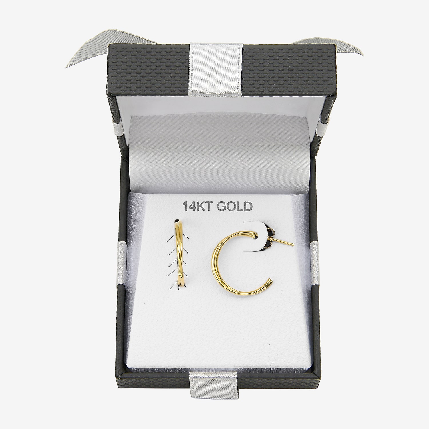 C-Hoop Womens 14K Gold 18.5mm Hoop Earrings