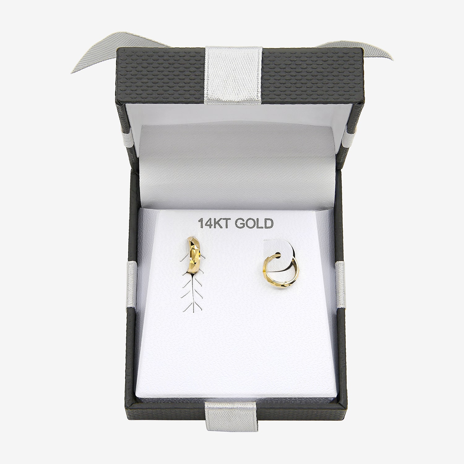 Womens 14K Gold 9mm Hoop Earrings