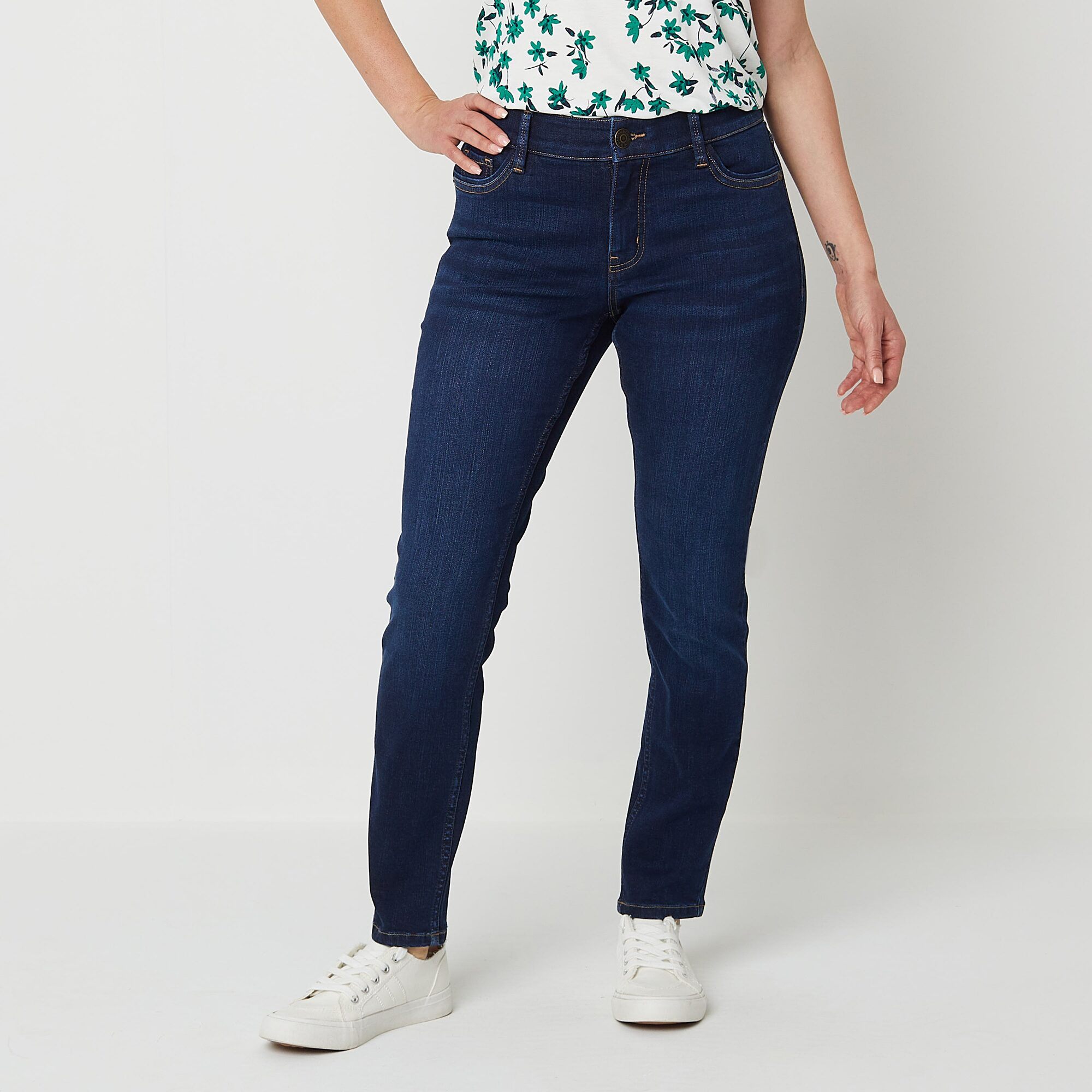 Liz Claiborne Tall Womens Sara Mid Rise Slim Fit, Skinny Leg Jean
