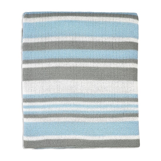 3 Stories Trading Company Baby Boys And Girls Striped Knit Blanket
