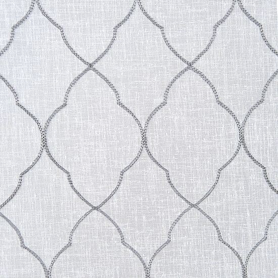 Regal Home Bayview Grommet Top Embroidered Sheer Single Curtain Panel