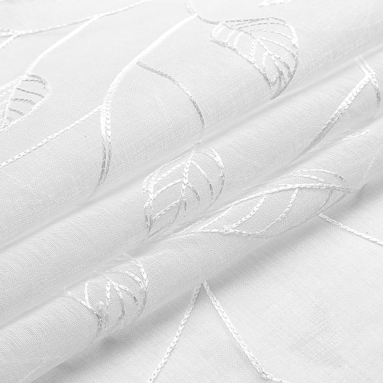 Regal Home Jaffa Grommet Top Embroidered Sheer Set of 2 Curtain Panel