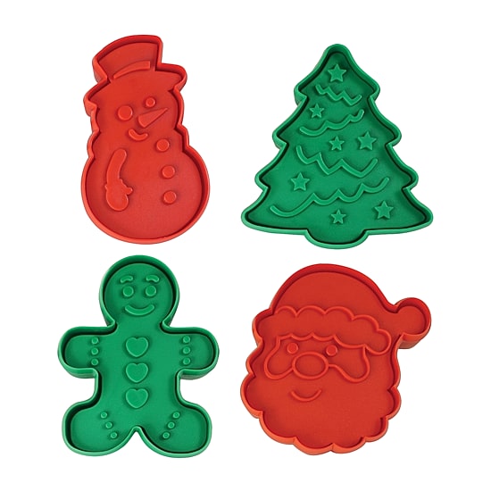 R&M International Llc Christmas 4-pc. Cookie Stampers