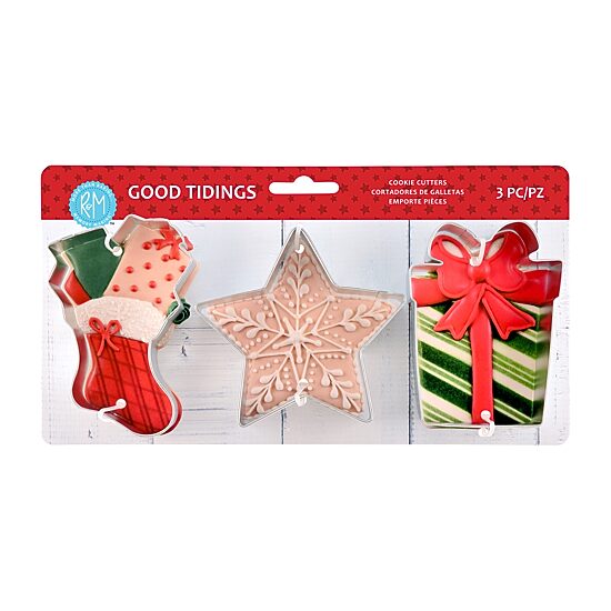 R&M International Llc Good Tidings 3-pc. Cookie Cutters