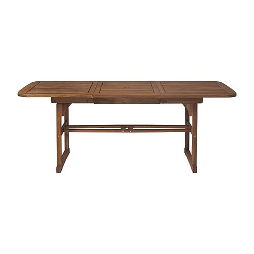 Walker Edison Catania Extendable Patio Dining Table In Brown