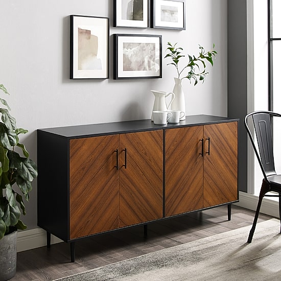 Mcm Faux Bookmatch Tv Stand