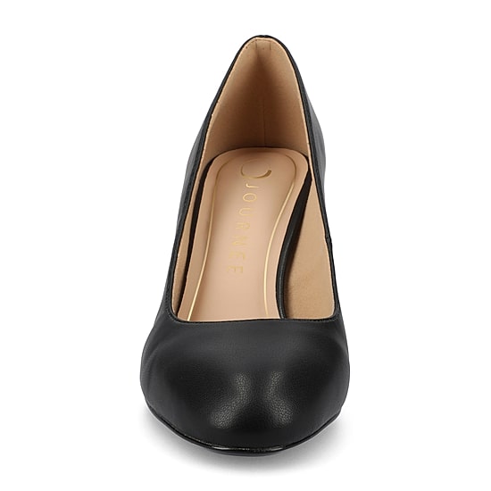 Journee Collection Seraphina Womens Round Closed Toe Block Heel Pumps