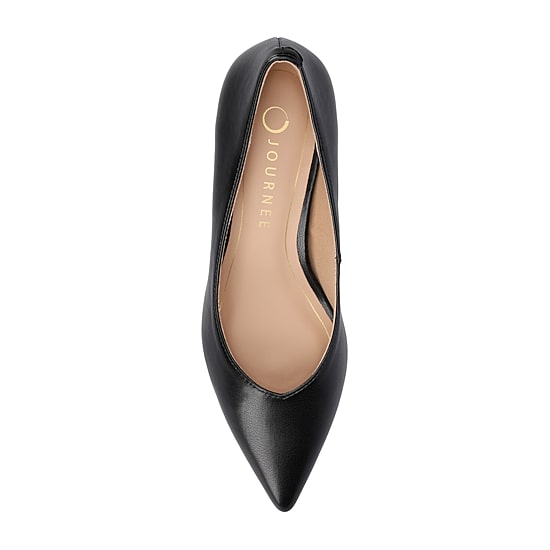 Journee Collection Pammie Womens Pointed Closed Toe Kitten Heel Pumps