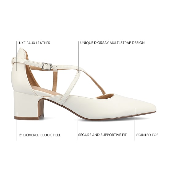 Journee Collection Galvinn Womens Pointed Closed Toe Flat Heel Pumps
