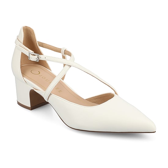 Journee Collection Galvinn Womens Pointed Closed Toe Flat Heel Pumps