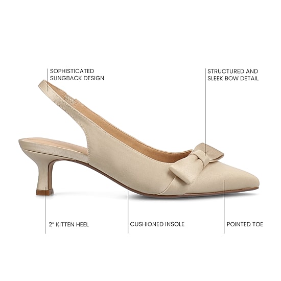Journee Collection Paloma Womens Pointed Closed Toe Kitten Heel Pumps