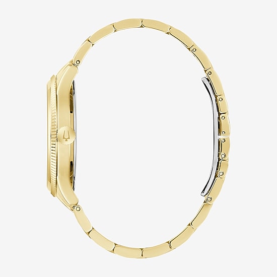 Bulova Mens Gold Tone Stainless Steel Bracelet Watch 97b227 - JCPenney