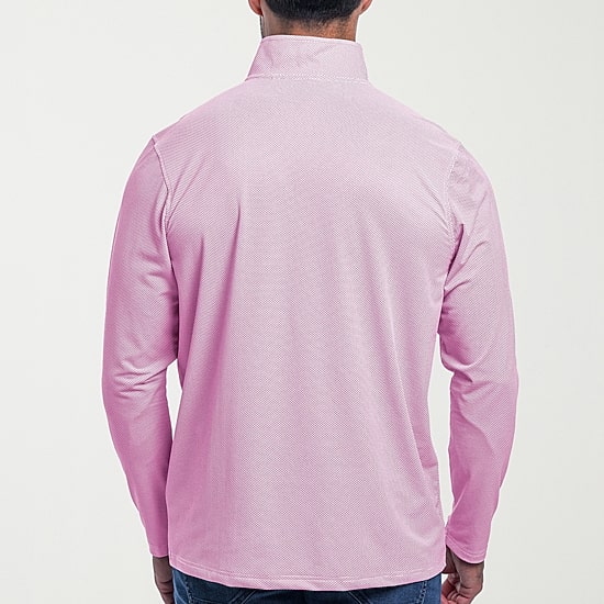 Antigua Mens Mock Neck Long Sleeve Quarter-Zip Pullover