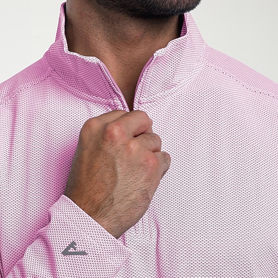 Antigua Mens Mock Neck Long Sleeve Quarter-Zip Pullover