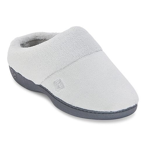 Isotoner Hoodback Womens Clog Slippers, 8-9, Gray