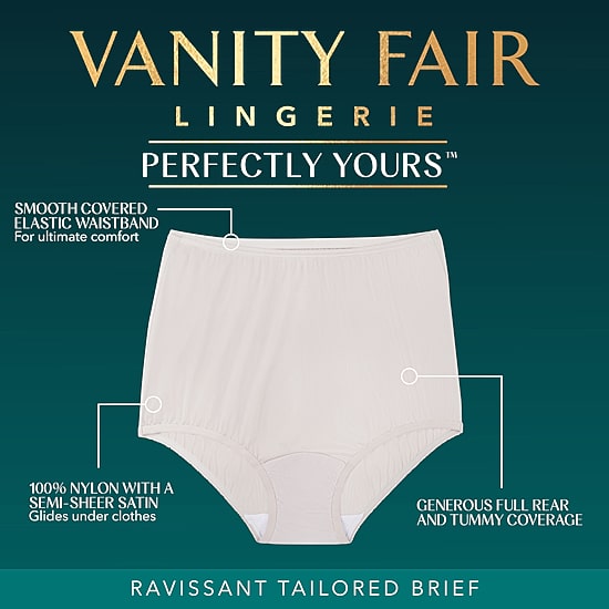 Vanity Fair Womens Average + Full Figure Brief Panty 15712