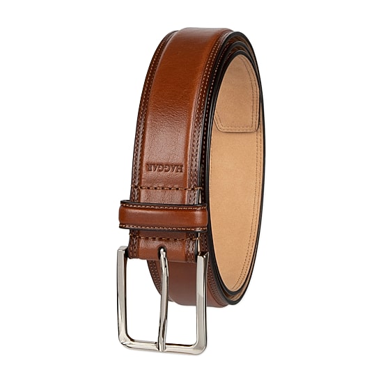 Haggar Leather 35mm Dress Mens Belt