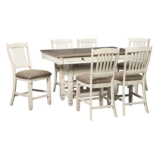 Signature Design by Ashley® Roanoke 7-Piece Counter Height Rectangular Dining