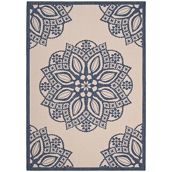 Safavieh Courtyard Collection Kimberly Oriental Indoor/Outdoor Area Rug
