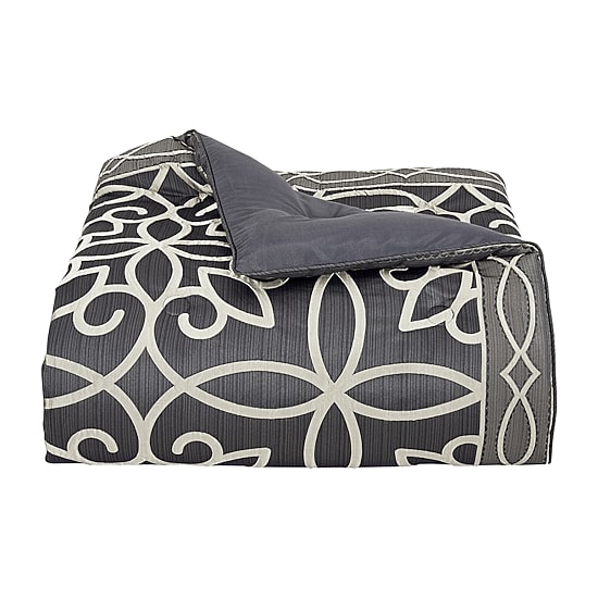 Queen Street Darwin Charcoal 4-pc. Jacquard Extra Weight Comforter Set