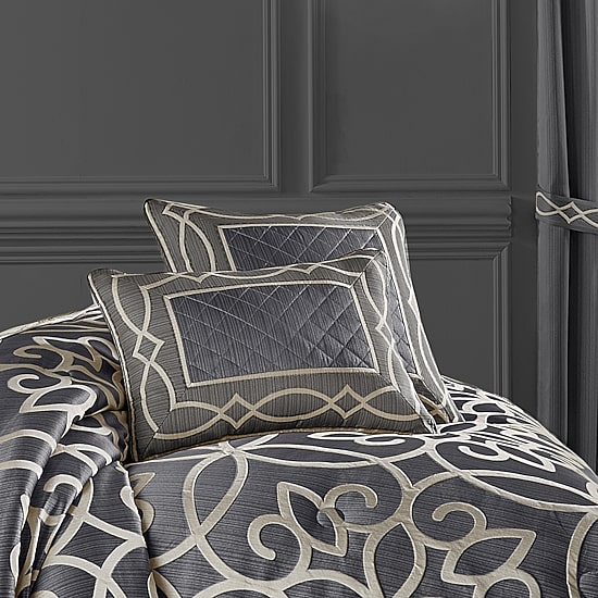 Queen Street Darwin Charcoal Square Throw Pillow