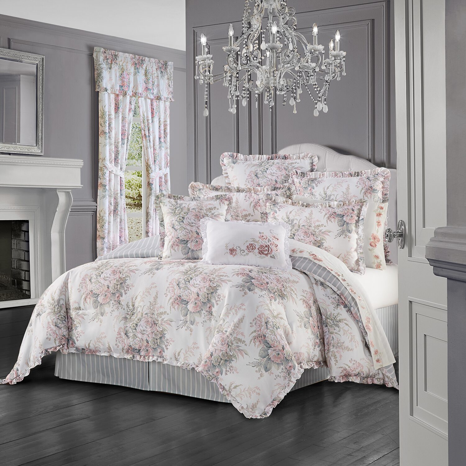 Royal Court Estelle 4-pc. Floral Extra Weight Comforter Set