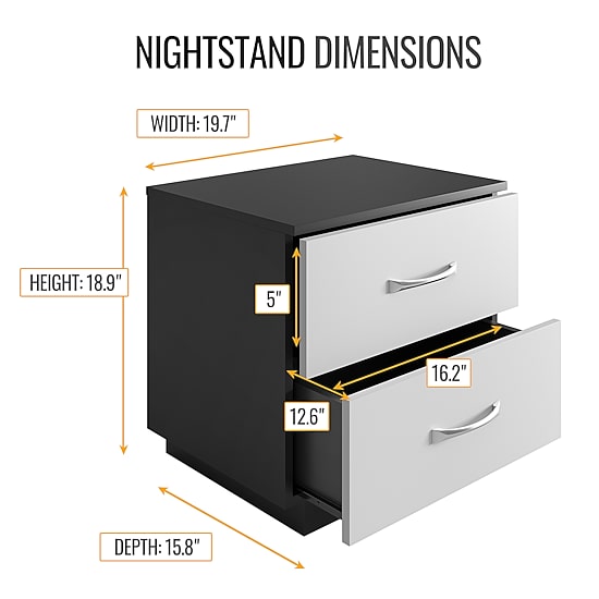 Hamilton Bedroom Collection 2-Drawer Nightstand